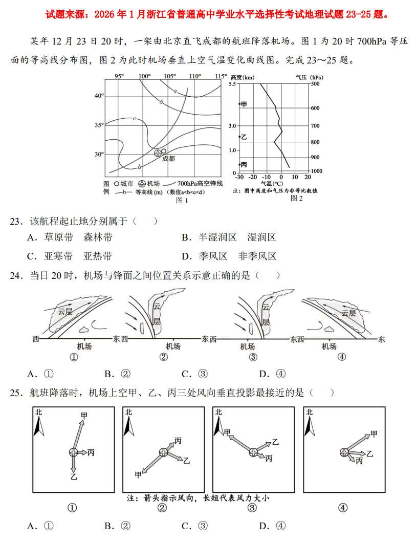 沃土深耕·真题再研| 成都机场上空的大气 “实况转播” 第2张 沃土深耕·真题再研| 成都机场上空的大气 “实况转播” 第2张