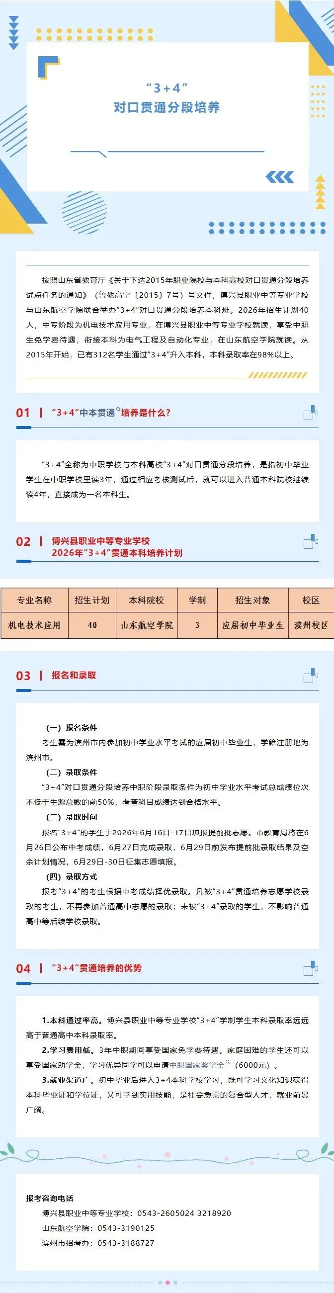 沾化人的好消息:中考直通本科! 第4张