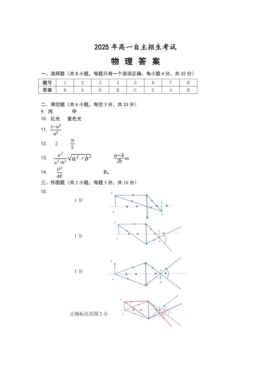 2025芜湖一中自招试卷及答案出炉! 第7张