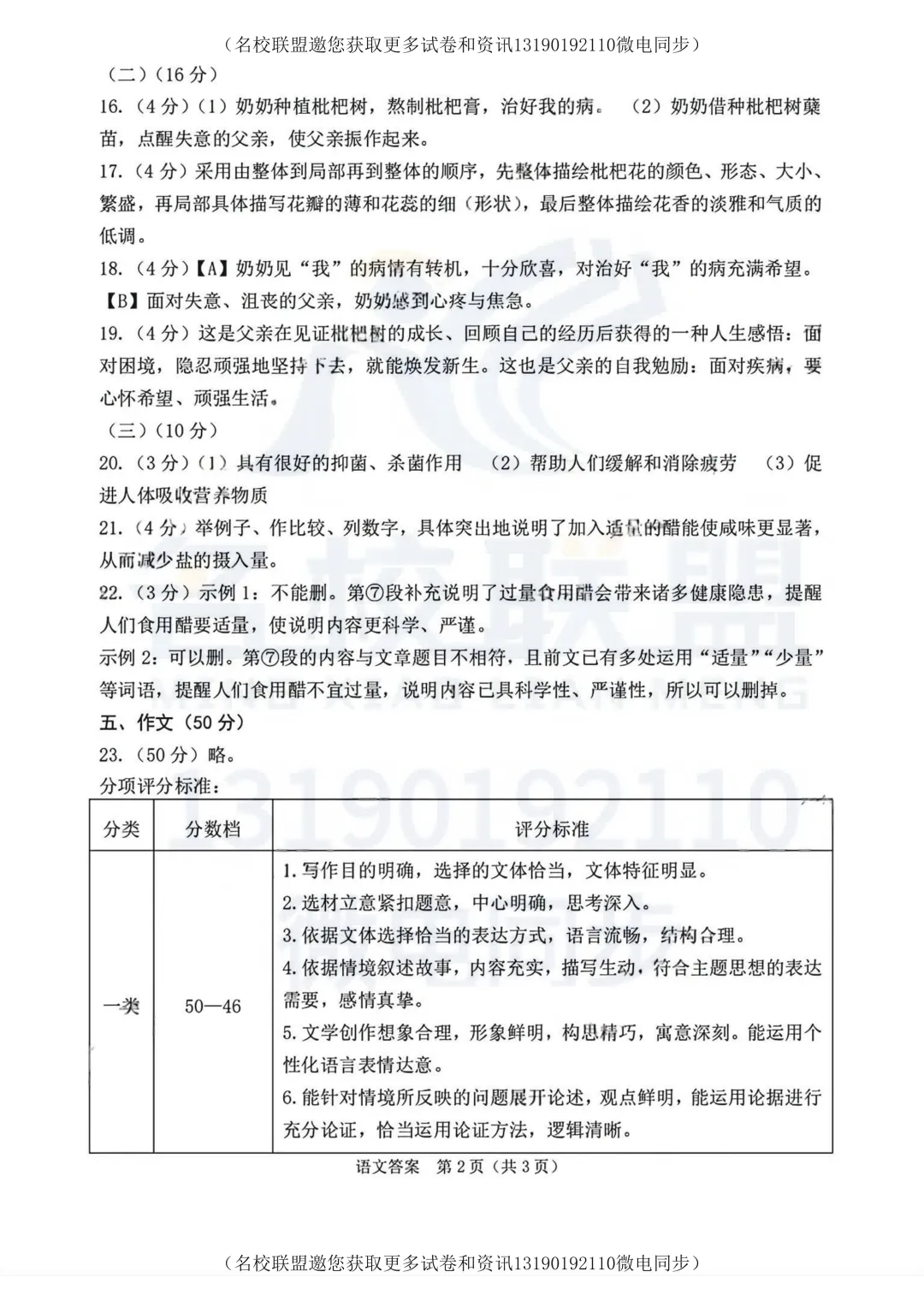 2026年大连市二模全科试卷+答案【语数英】 第10张