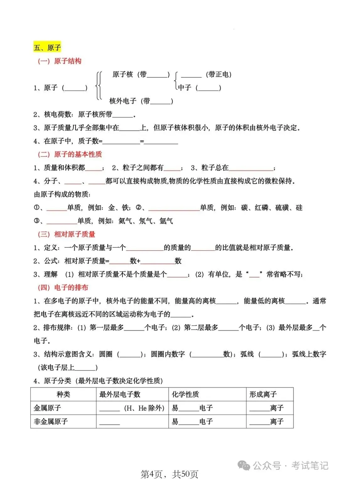中考化学全册43大考点(背诵版+默写版),考前重点过关练习!-第5张图片-四季读书网 中考化学全册43大考点(背诵版+默写版),考前重点过关练习!-第5张图片-四季读书网