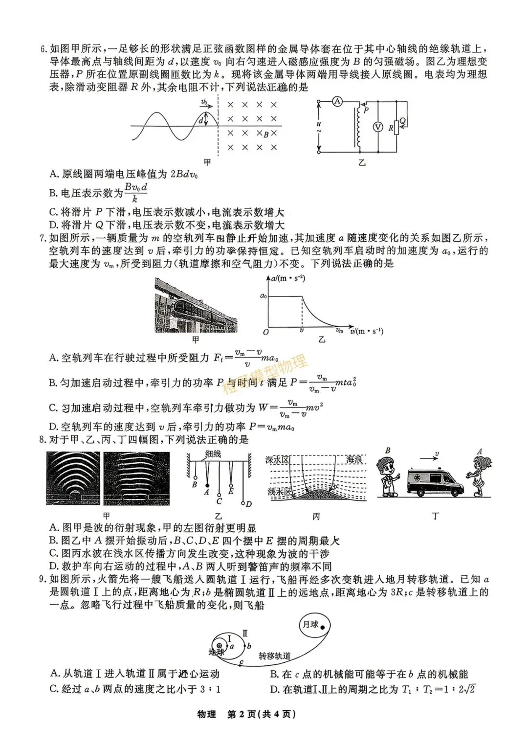 辽宁名校联盟2026届高三四模物理试卷及答案 第2张