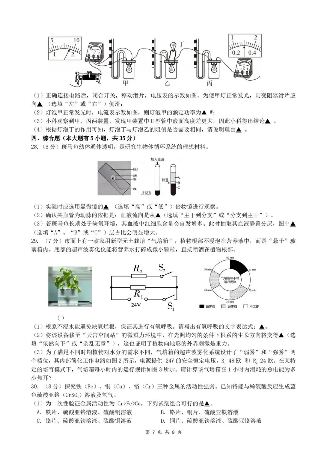 【中考二模·全科】2026.05浙江·杭州临平区中考二模试卷含答案(语文、科学、英语、英语听力、数学、社会) 第20张