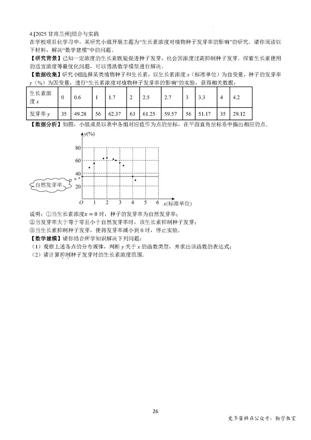 【中考数学】2026中考数学考前冲刺·综合与实践 第26张