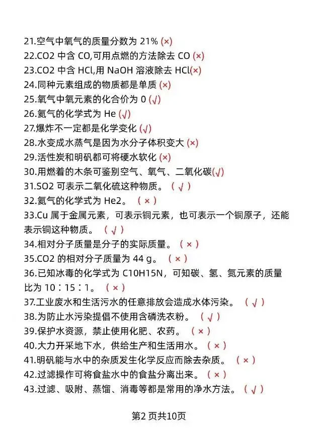 中考化学易错点总结 第2张