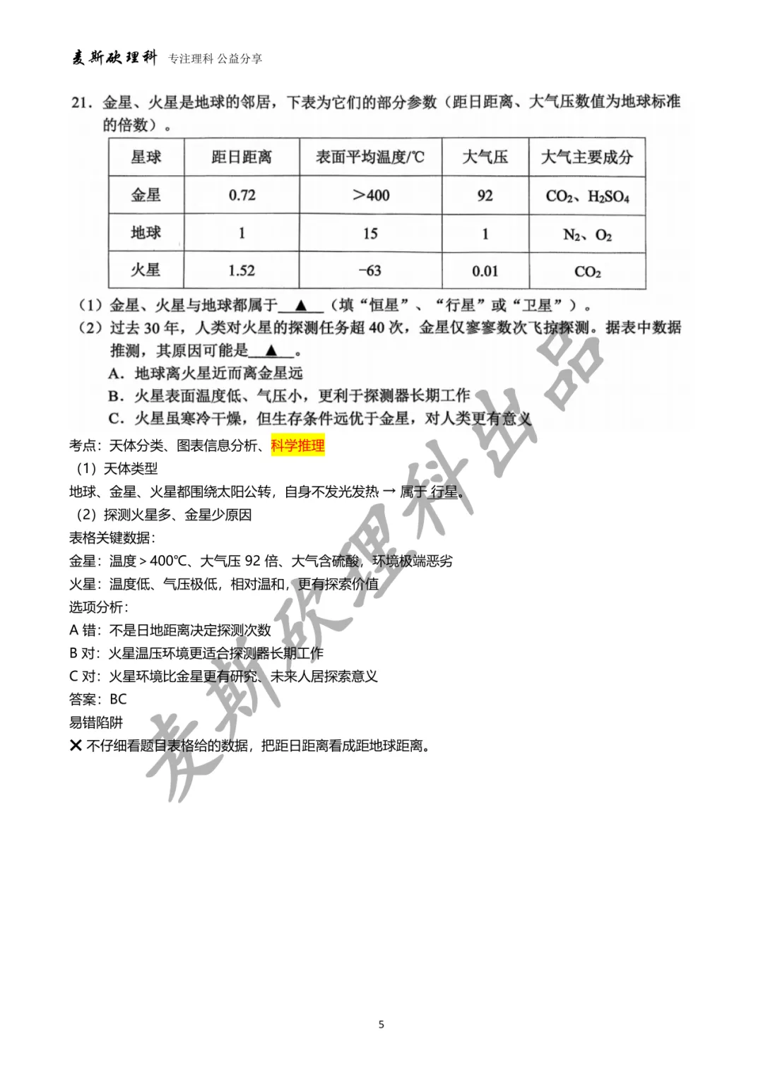 义乌中考二模科学试卷分析-第5张图片-四季读书网