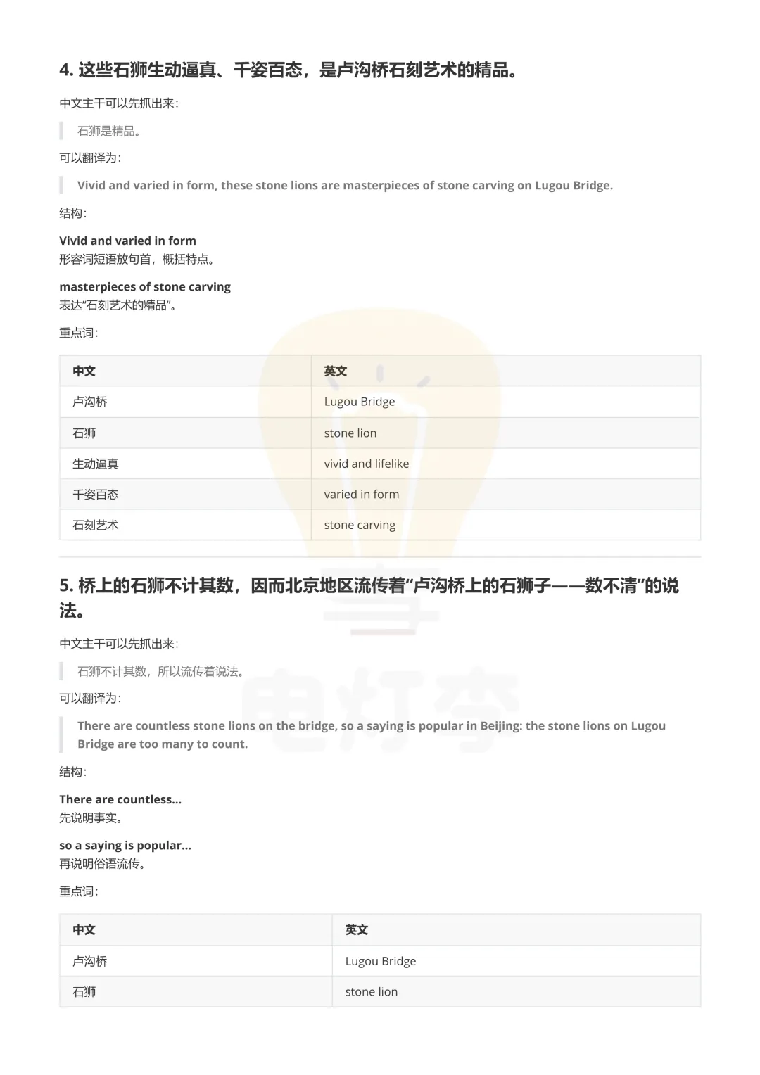 【六级真题-汉译英】《保姆级逐句拆解》适合基础差的小伙伴 PDF版免费分享-第4张图片-四季读书网 【六级真题-汉译英】《保姆级逐句拆解》适合基础差的小伙伴 PDF版免费分享-第4张图片-四季读书网