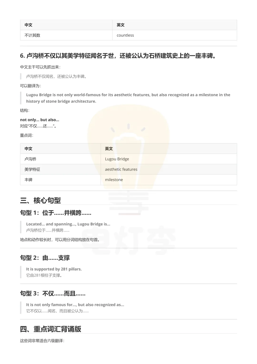 【六级真题-汉译英】《保姆级逐句拆解》适合基础差的小伙伴 PDF版免费分享-第5张图片-四季读书网 【六级真题-汉译英】《保姆级逐句拆解》适合基础差的小伙伴 PDF版免费分享-第5张图片-四季读书网