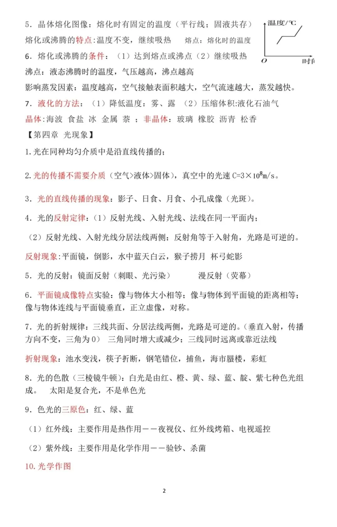 2026年中考物理必背核心知识点考点(可打印直接背)-第2张图片-四季读书网