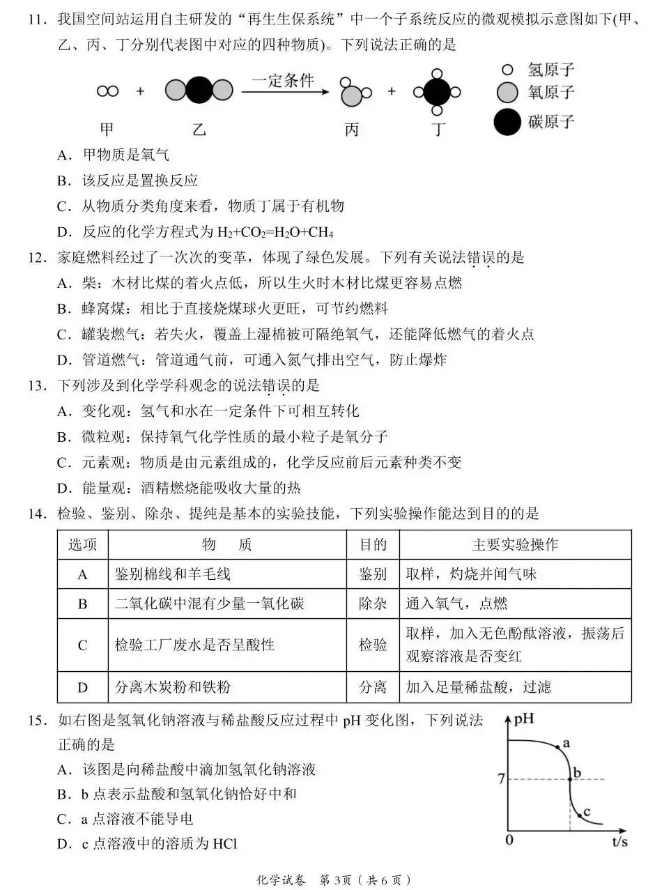 2026年湖南中考模考化学卷(岳阳二模)-第4张图片-四季读书网