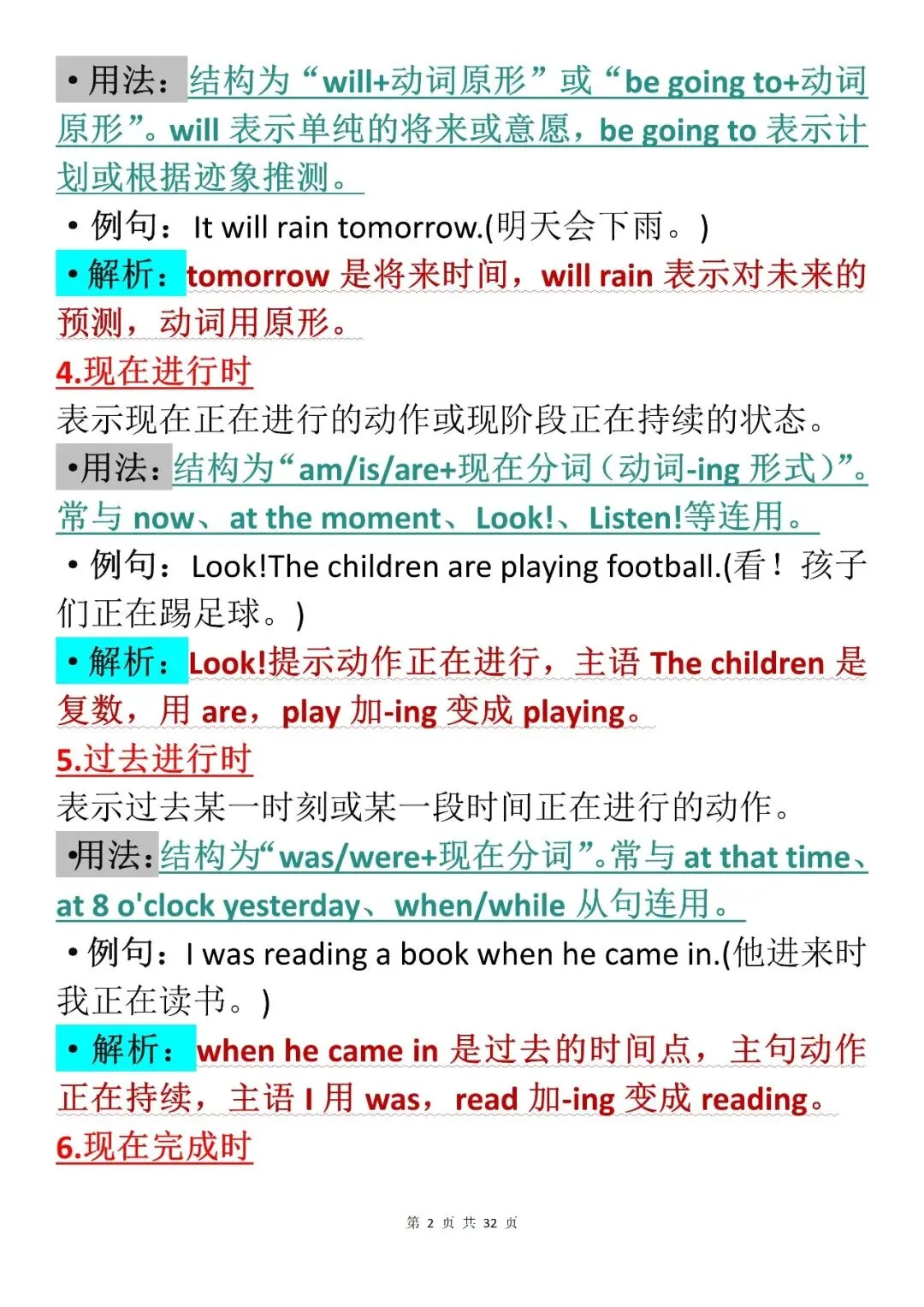 中考英语备考|初中中考英语语法100个知识点(可打印),建议收藏学起来! 第2张