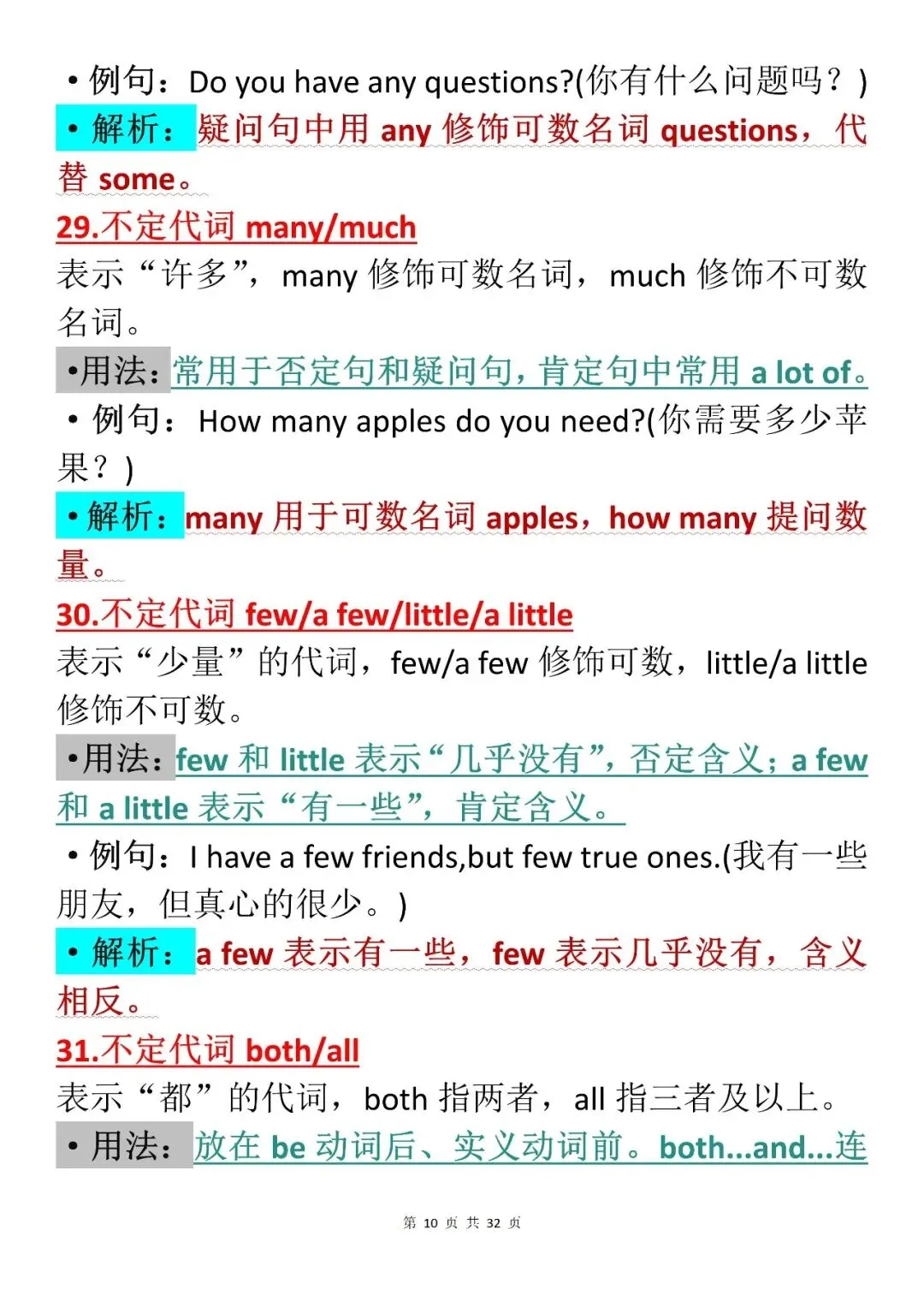 中考英语备考|初中中考英语语法100个知识点(可打印),建议收藏学起来! 第10张