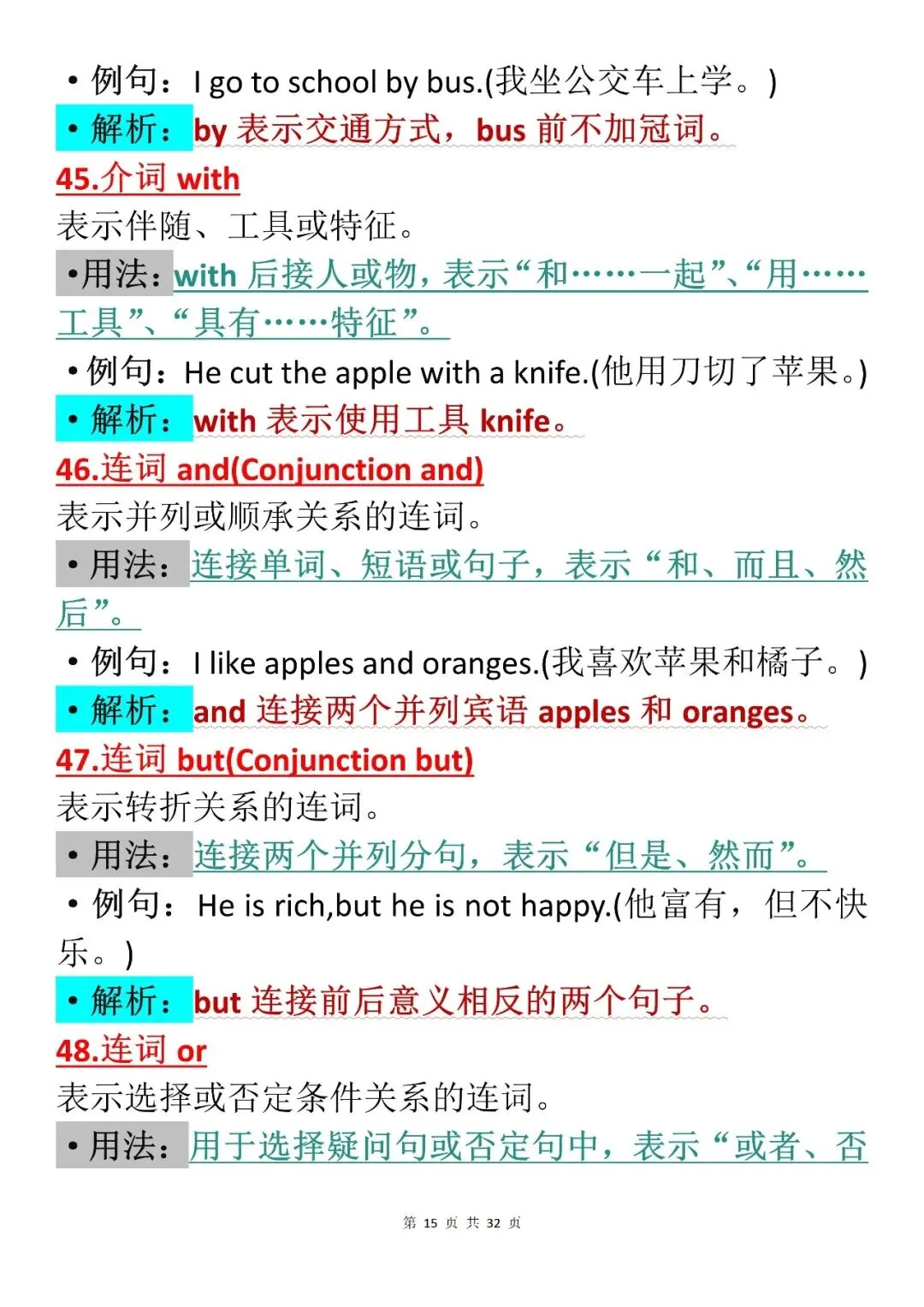 中考英语备考|初中中考英语语法100个知识点(可打印),建议收藏学起来! 第15张