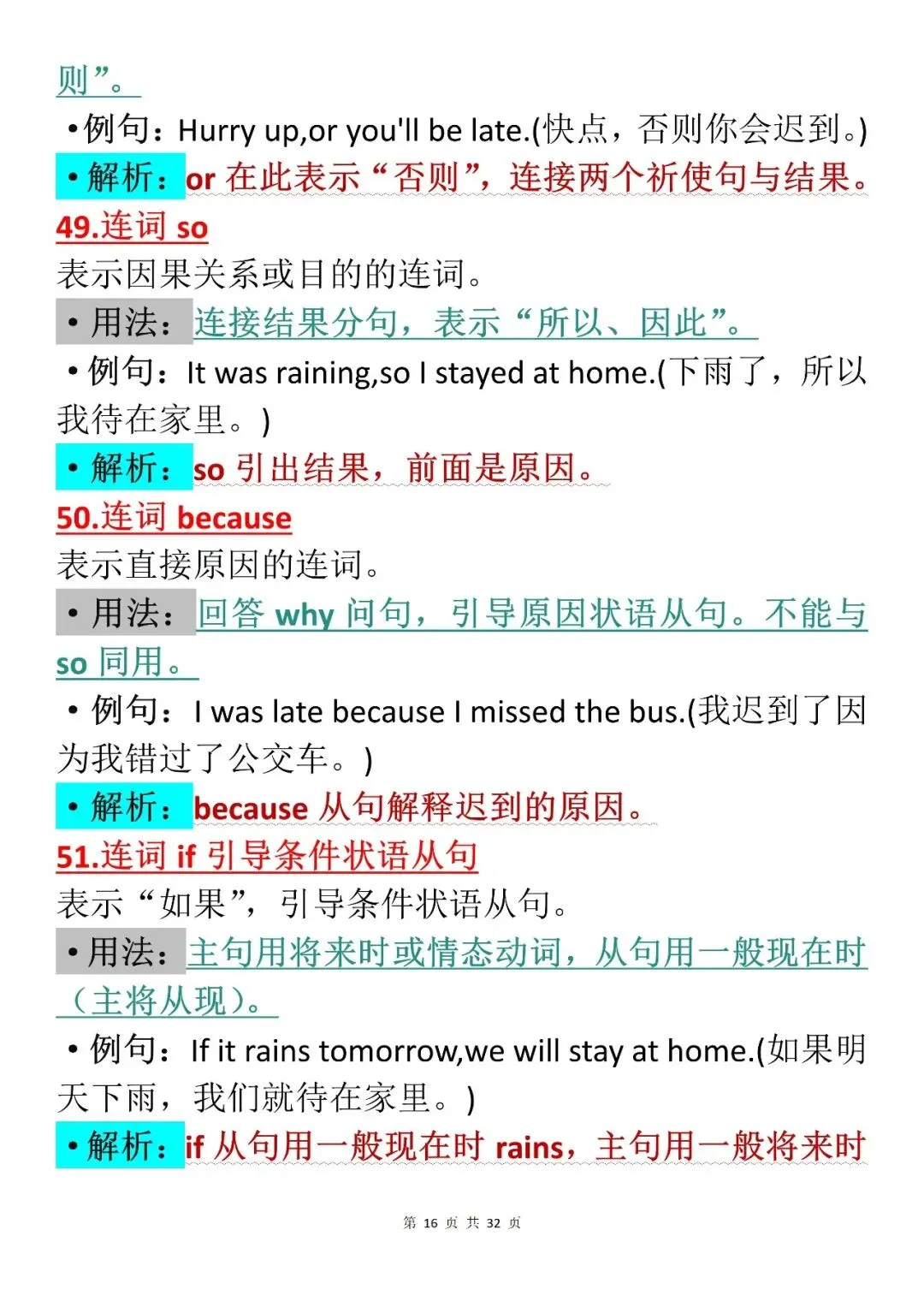 中考英语备考|初中中考英语语法100个知识点(可打印),建议收藏学起来! 第16张