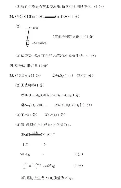 2026年中考化学终极押题7-第6张图片-四季读书网