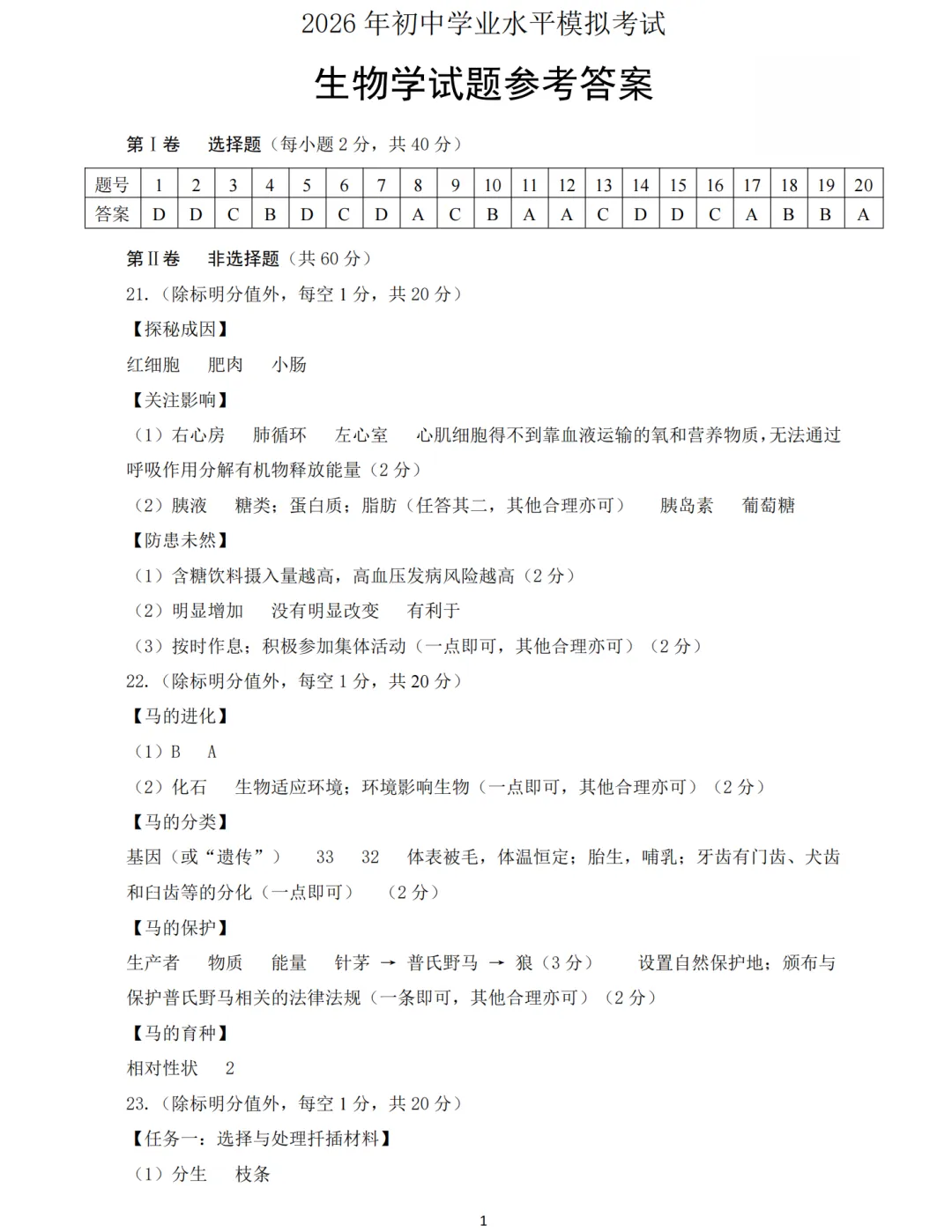 【生地】太原2026年初中学业水平模拟考试(二)-生物+答案-第10张图片-四季读书网 【生地】太原2026年初中学业水平模拟考试(二)-生物+答案-第10张图片-四季读书网