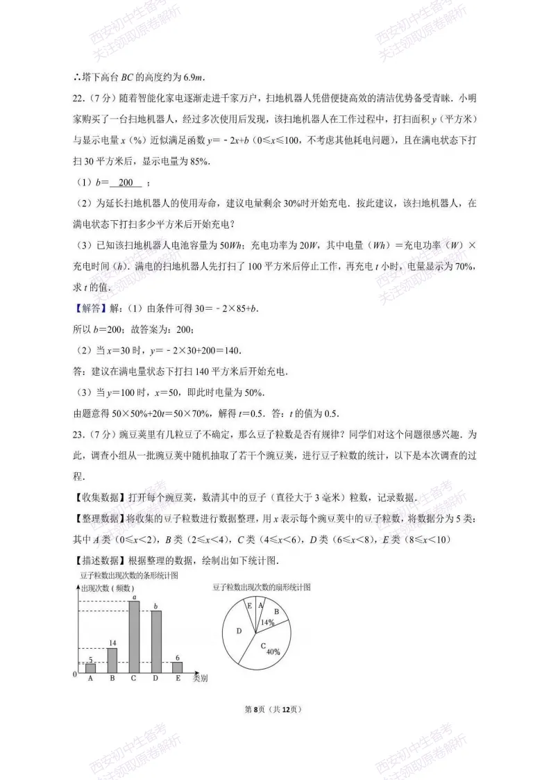 最新全科含答案!西安2026中考模拟:【西工大附中】九年级六模【数学】免费下载 第23张