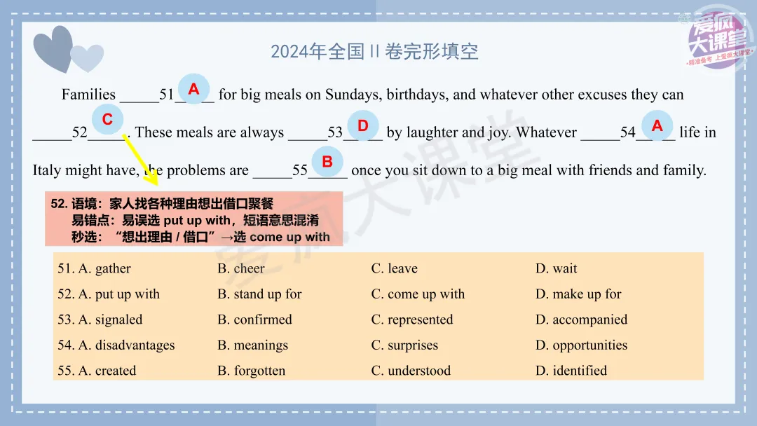 吃透真题!新课标Ⅱ卷完形填空六年考情精析+考前指导+真题再练 第25张 吃透真题!新课标Ⅱ卷完形填空六年考情精析+考前指导+真题再练 第25张