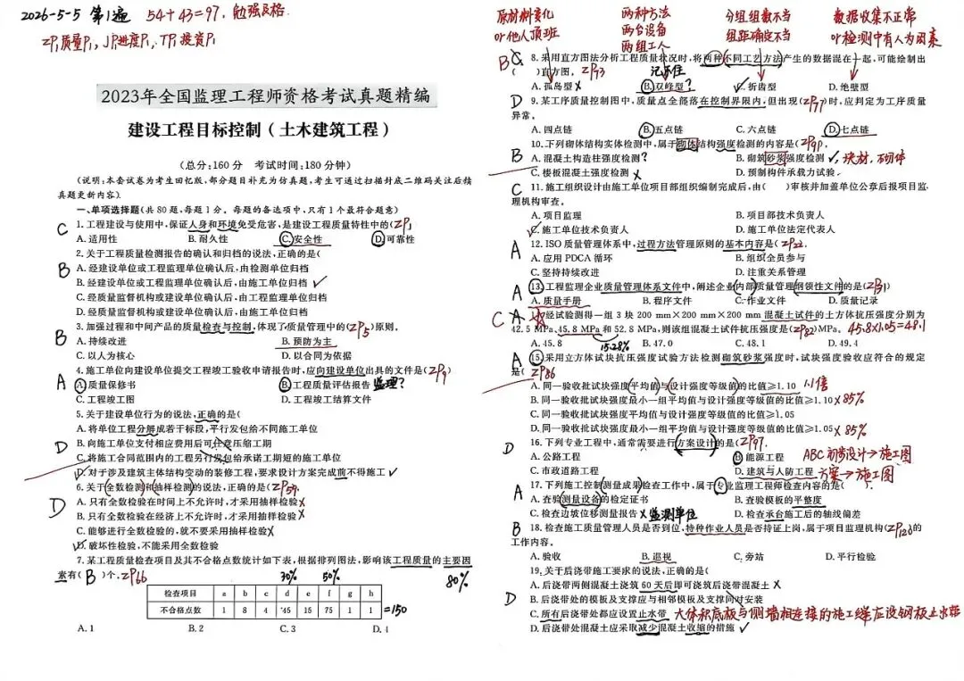 26监理学习记录(4)_三控历年真题 第7张