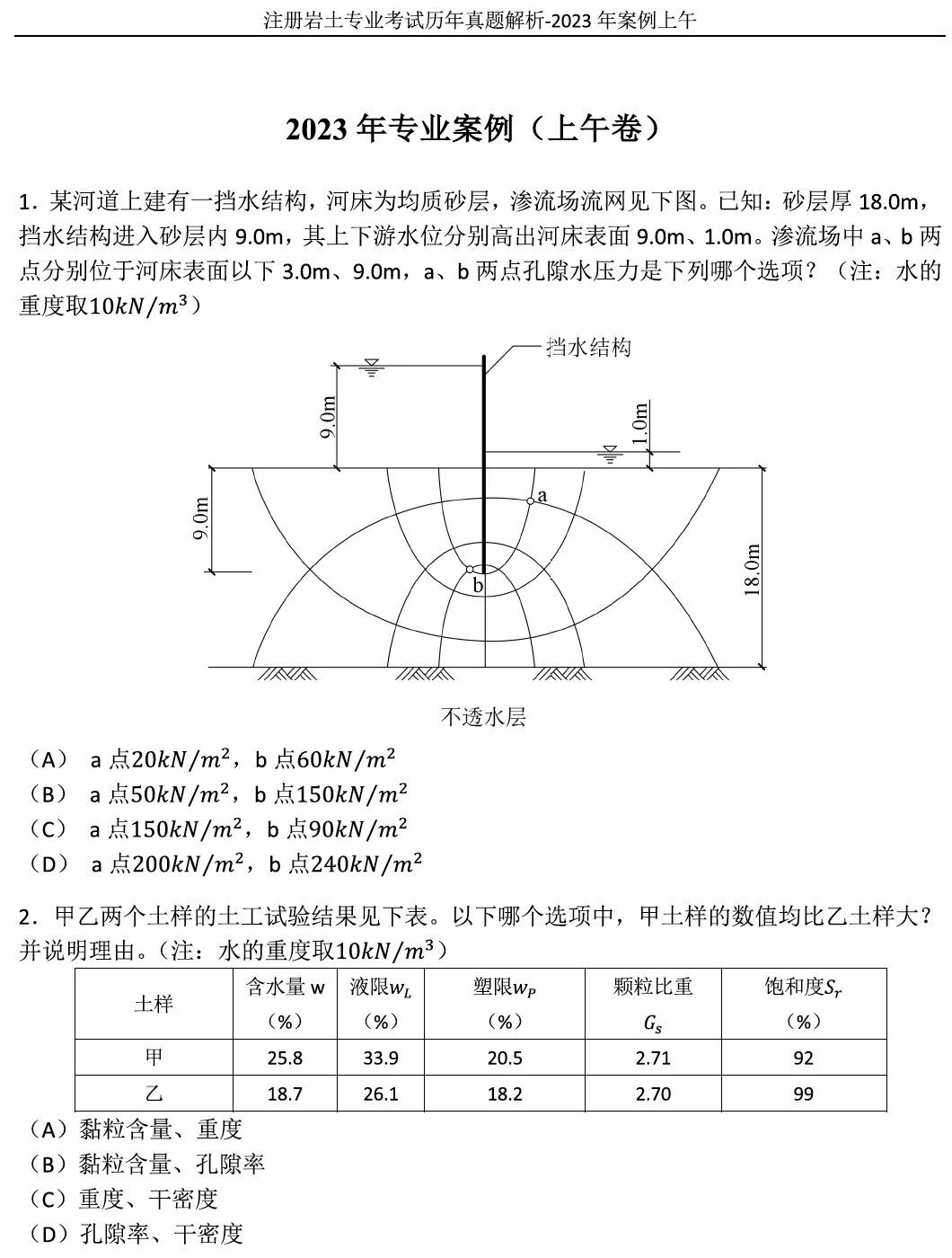 2025真题空白题来了-白嫖-最全注册岩土备考资料-第11张图片-四季读书网