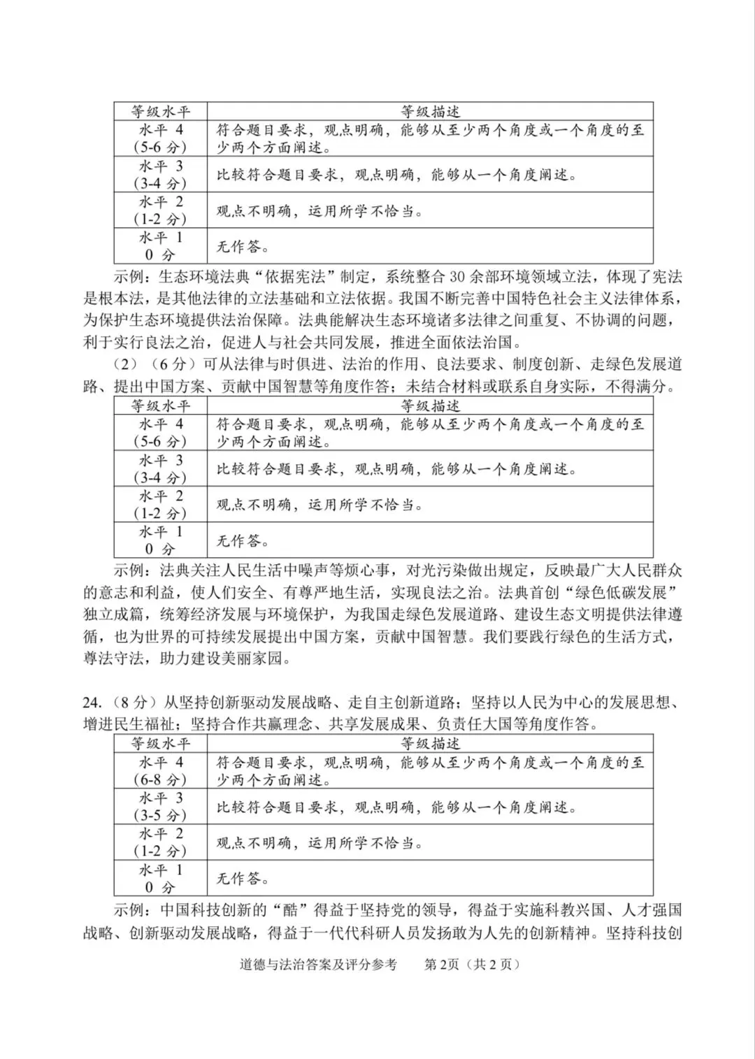 2026年中考道德与法治模拟考试(七十一)试题及参考答案(北京石景山区2026年初三统一练习) 第10张