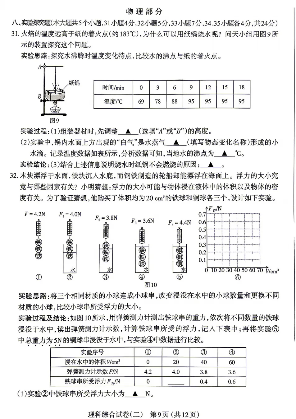 【中考模拟】太原市2026年初中学业水平模拟考试(二)理综(含答案) 第10张