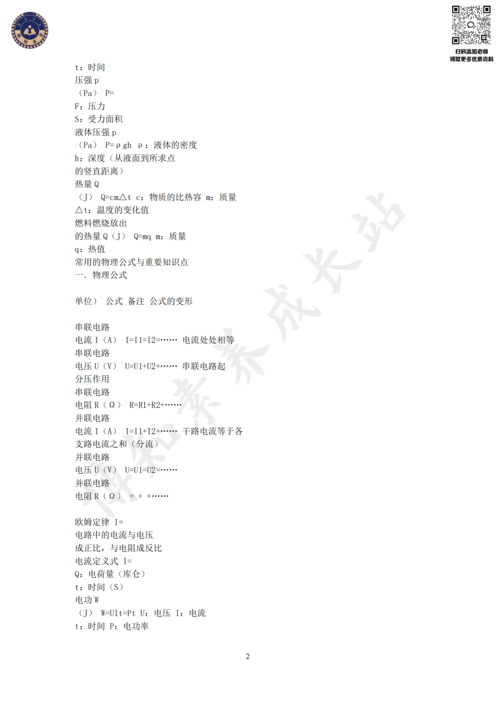 干货预警 | 上海中考数理化必背公式&方程式都在这,考前翻一遍稳提分 第6张