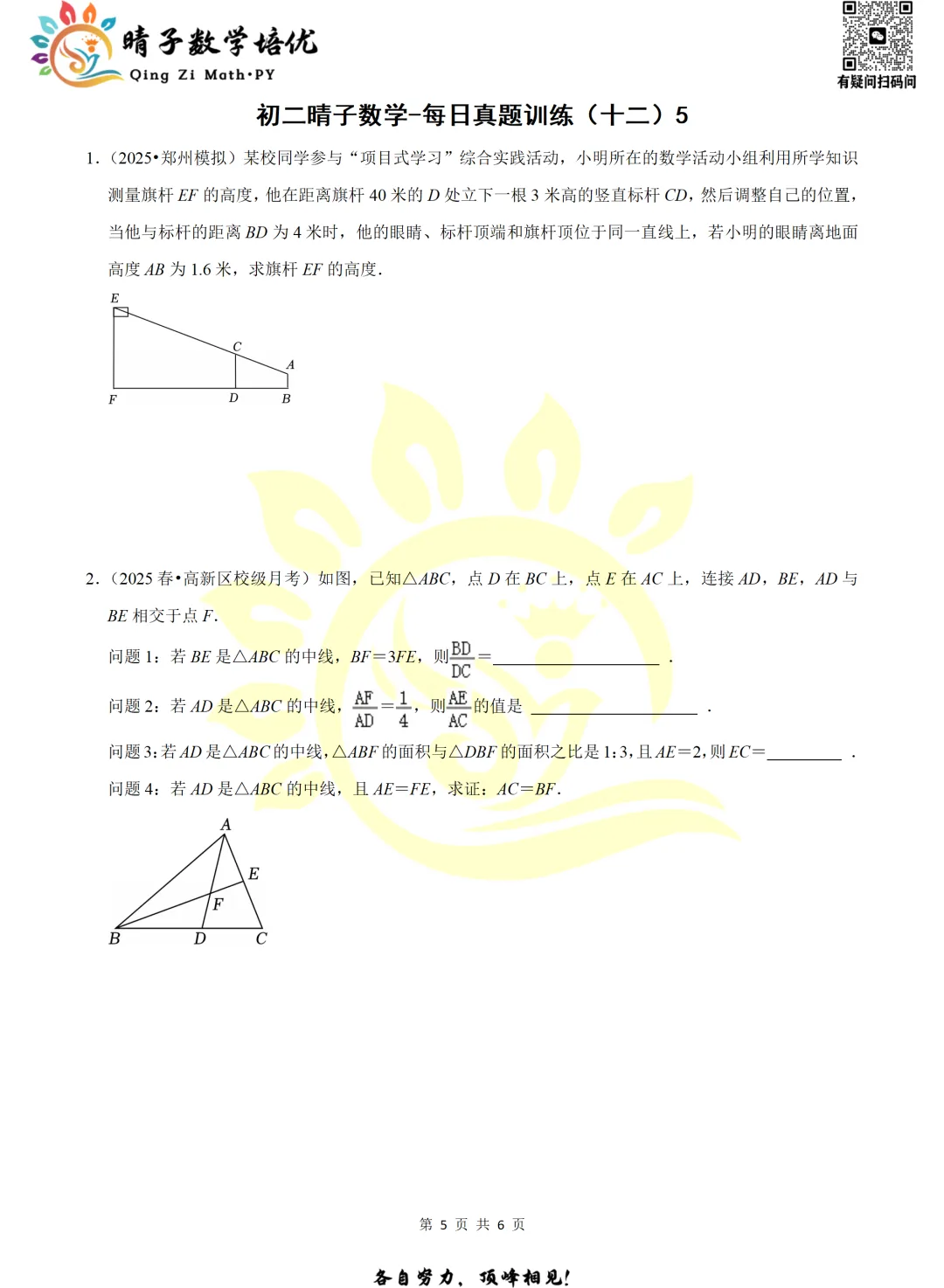 晴子数学精选-26春第十二周每日真题训练(5)-第11张图片-四季读书网 晴子数学精选-26春第十二周每日真题训练(5)-第11张图片-四季读书网