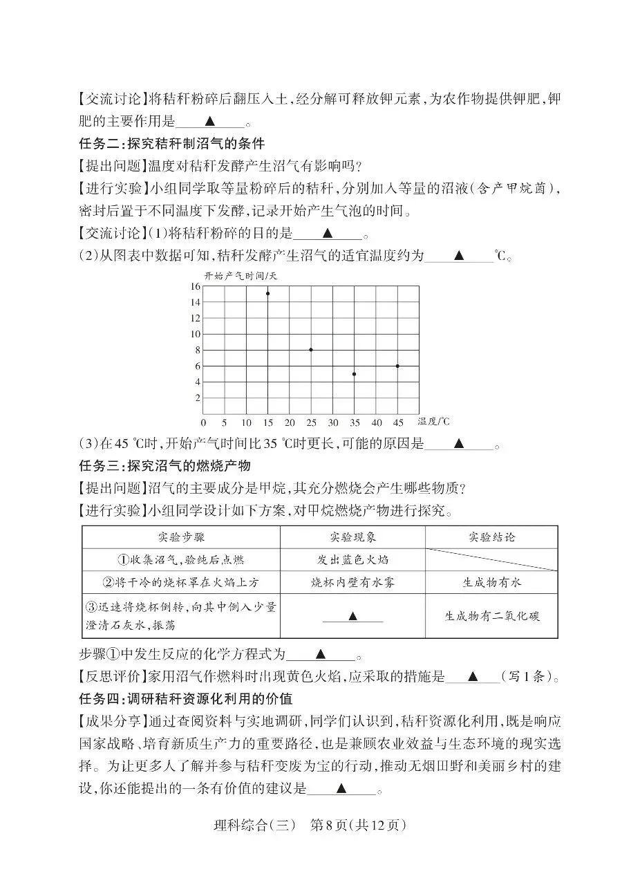 2026靶向模考化学试卷(三)-第6张图片-四季读书网