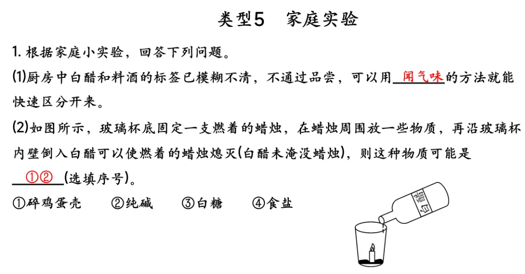 中考化学专题复习基础实验归类练 第50张
