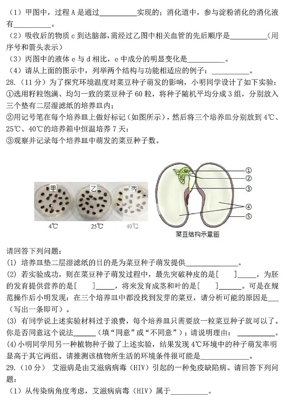 模拟试卷:2026年初中生物中考真题模拟卷|试题 第10张