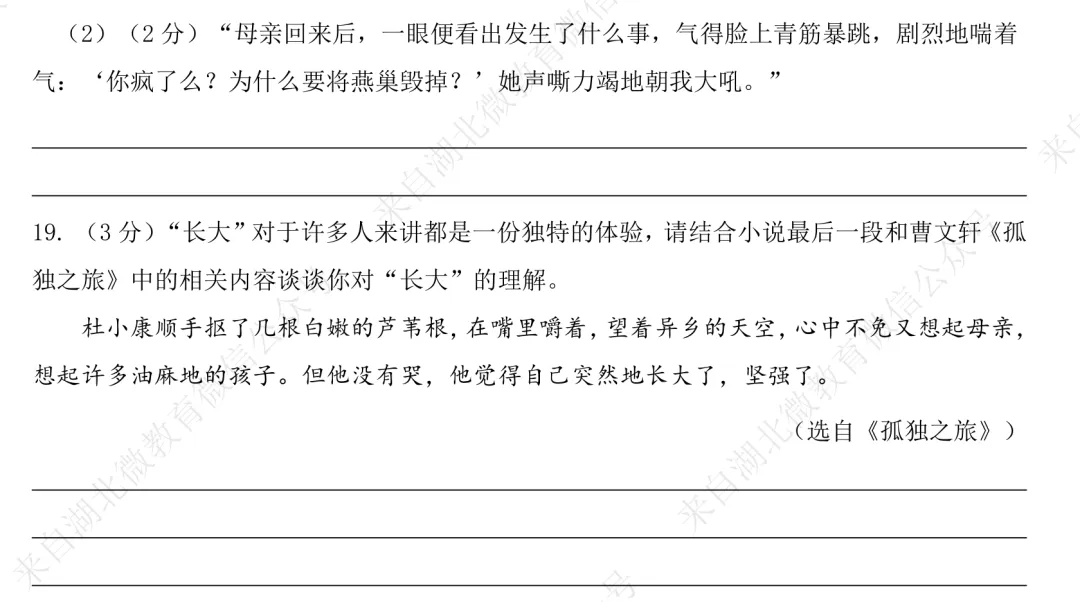2026年湖北部分县市语文中考模拟试卷(七) 第15张 2026年湖北部分县市语文中考模拟试卷(七) 第15张