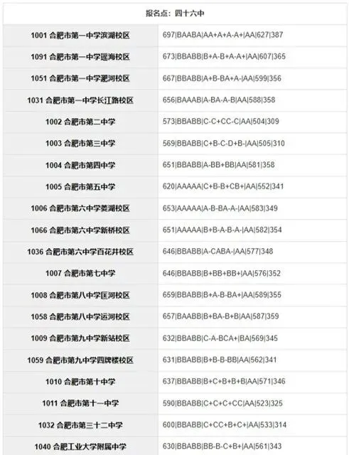 合肥市区2025年中考部分初中学校省示范高中指标到校录取分数线 第25张