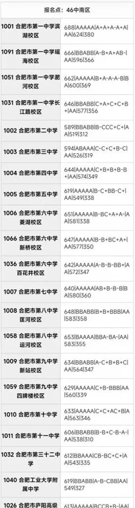 合肥市区2025年中考部分初中学校省示范高中指标到校录取分数线 第27张