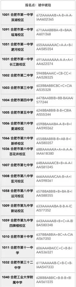 合肥市区2025年中考部分初中学校省示范高中指标到校录取分数线 第35张
