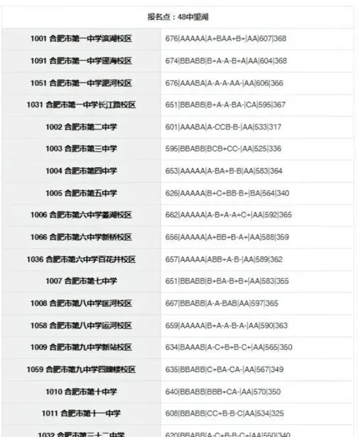 合肥市区2025年中考部分初中学校省示范高中指标到校录取分数线 第36张