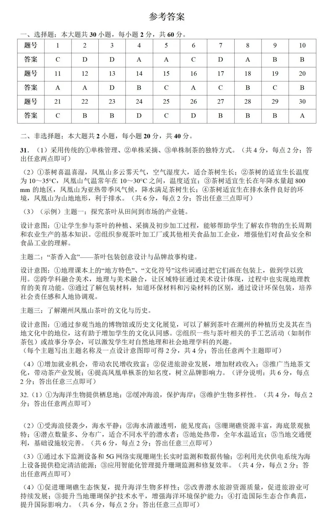 2026年广东中考地理临考提分卷(含答案) 第9张
