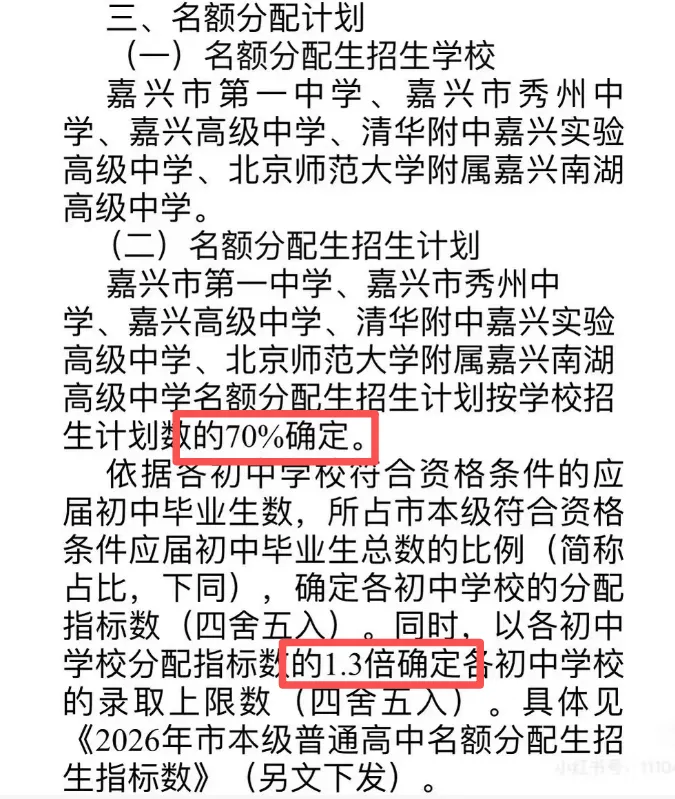 最新嘉兴中考名额分配生指标数公布!从1.16倍~1.3倍 代表了什么? 第7张 最新嘉兴中考名额分配生指标数公布!从1.16倍~1.3倍 代表了什么? 第7张
