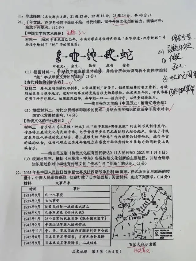 2025年海南省中考历史真题解析与备考建议 第3张