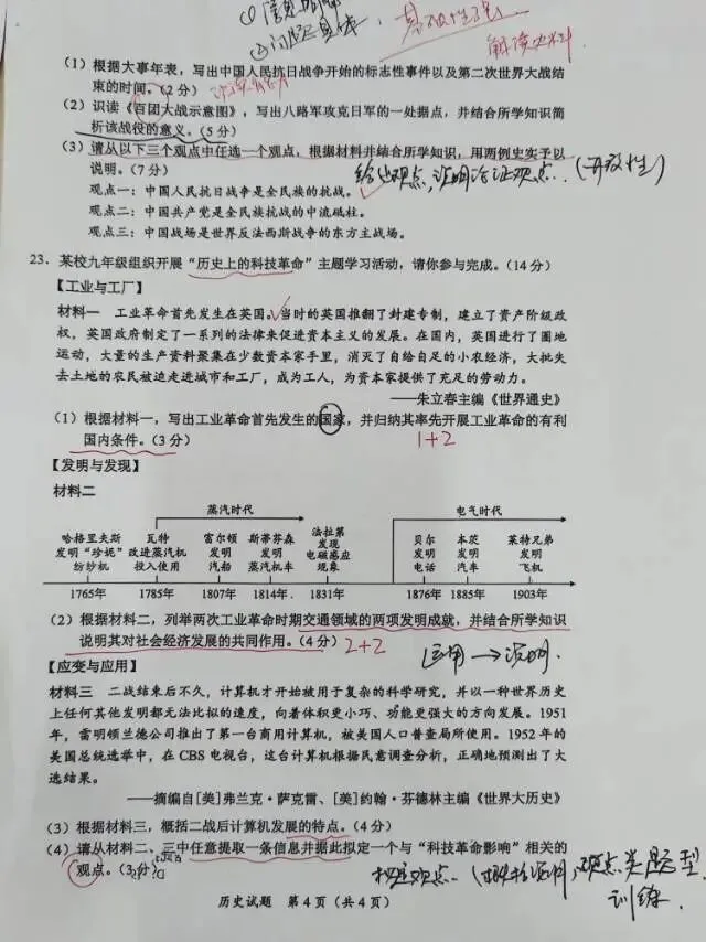 2025年海南省中考历史真题解析与备考建议 第4张