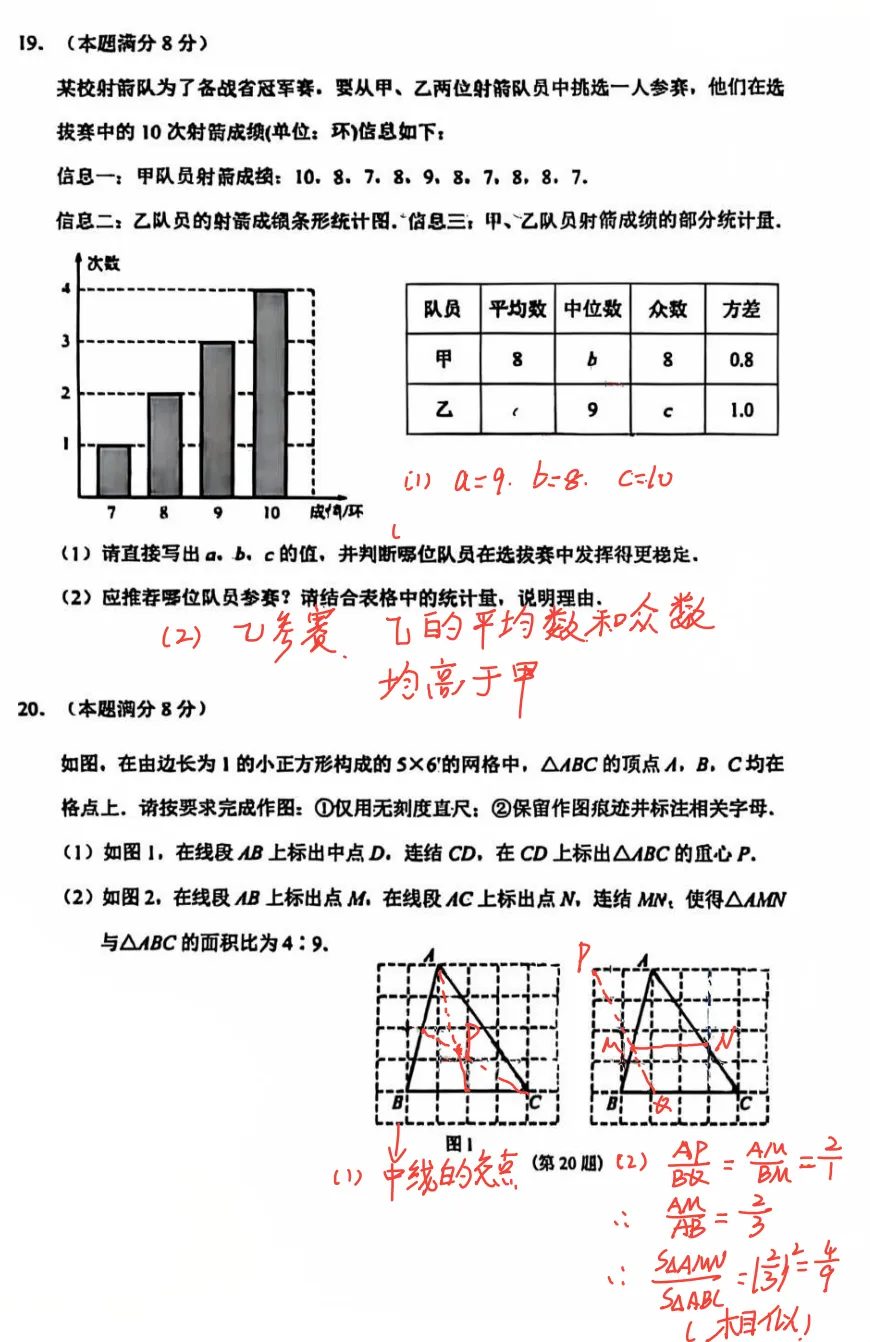 【中考二模22】26杭州钱塘区二模数学试题答案解析 (可下载@首发0529) 第12张 【中考二模22】26杭州钱塘区二模数学试题答案解析 (可下载@首发0529) 第12张