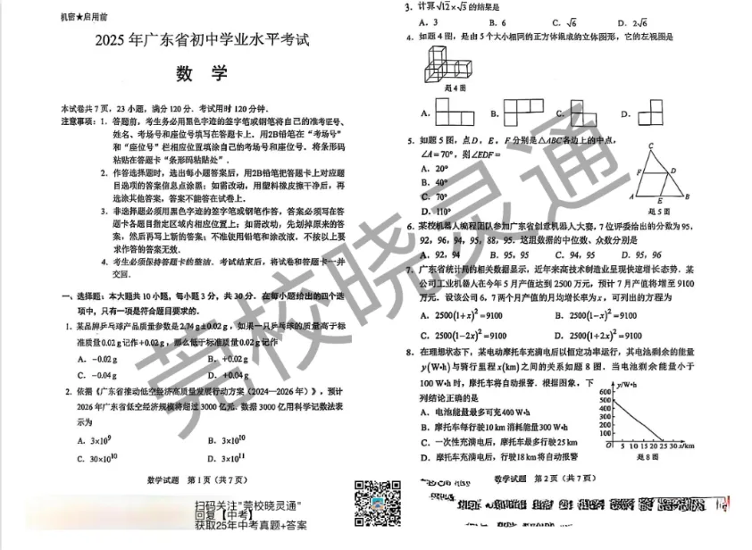拒绝盲目刷题!东莞中考押题卷、往年真题、模考真题领取...... 第5张 拒绝盲目刷题!东莞中考押题卷、往年真题、模考真题领取...... 第5张
