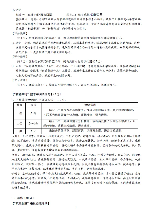 2026年5月昆区中考二模试卷和答案:语文数学英语物理化学道法历史地理生物 第11张