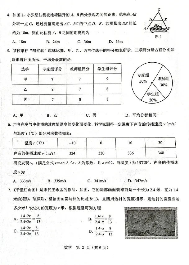 2026年5月昆区中考二模试卷和答案:语文数学英语物理化学道法历史地理生物 第15张