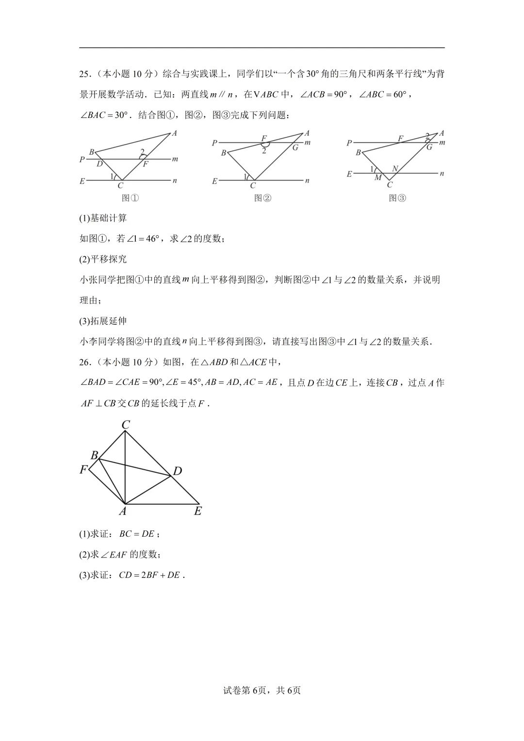 七下数学【期末真题重组卷】+【高效培优・提升卷】 第6张 七下数学【期末真题重组卷】+【高效培优・提升卷】 第6张