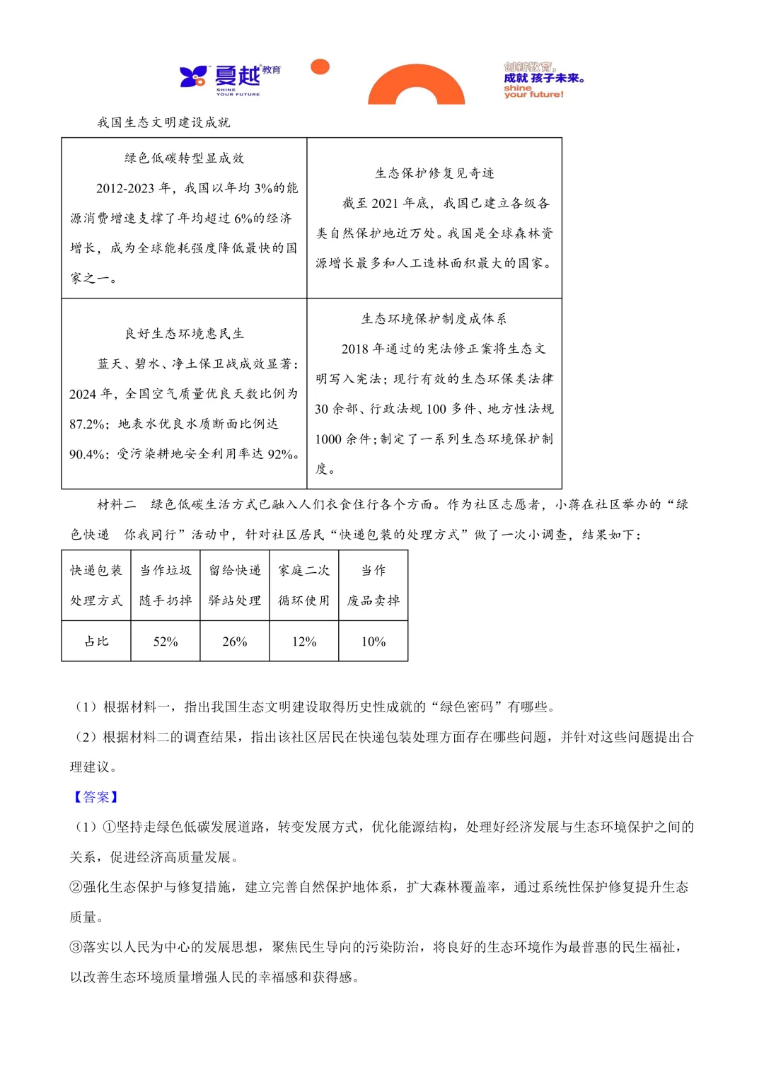 2025年广东省中考道德与法治真题与答案精析 第13张