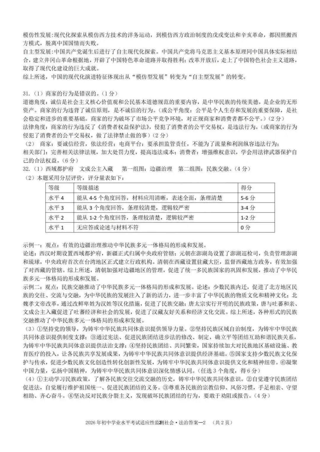 【中考二模·全科】2026.05浙江·金华市金东区中考二模试卷含答案(语文、科学、英语、听力材料、数学、社会) 第57张