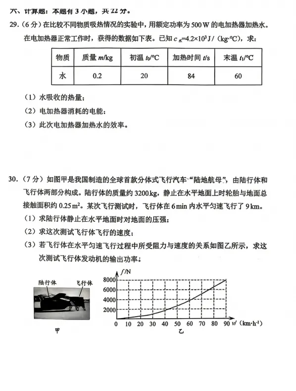 【试卷分享】2026年福建莆田中考二模物理试卷 第10张