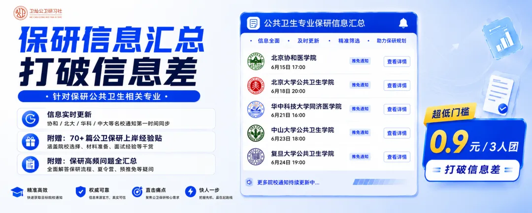 公卫考研【200天倒计时模考】开考在即,等你来战! 第9张 公卫考研【200天倒计时模考】开考在即,等你来战! 第9张