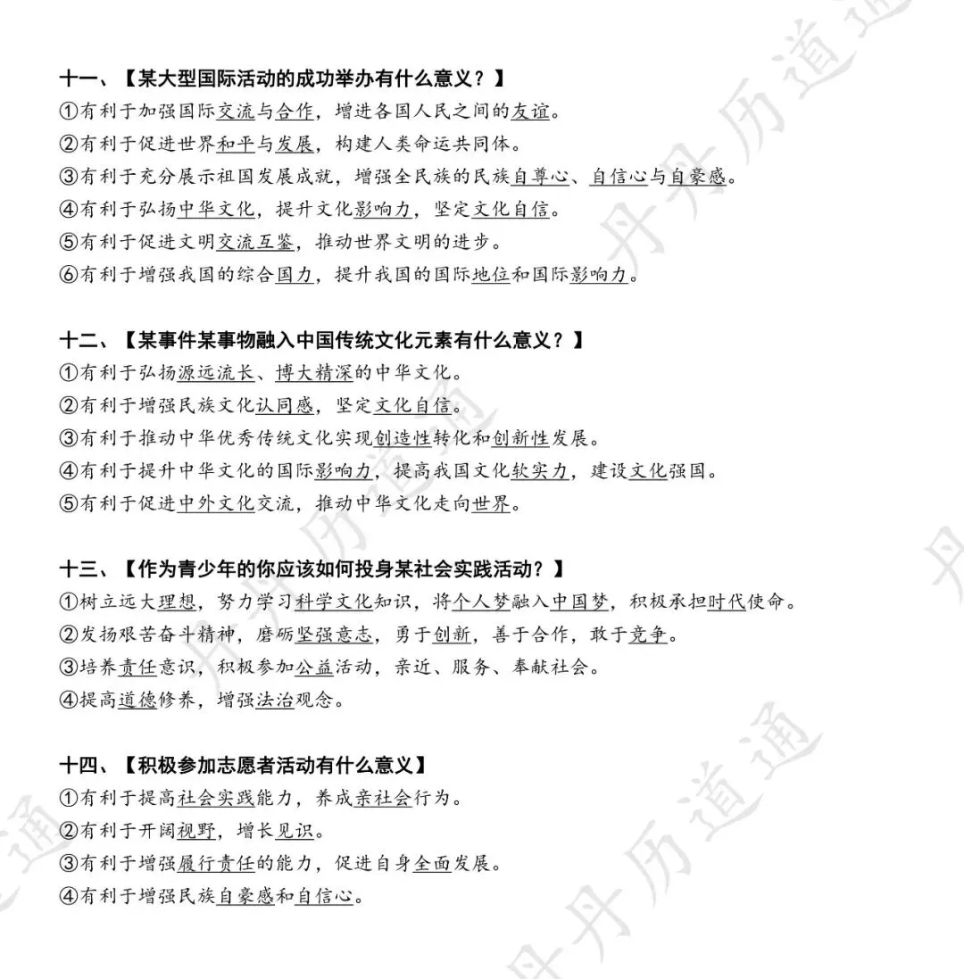 中考道法冲刺:七张图搞定2026中考道法问答题术语转化(考前急救) 第4张